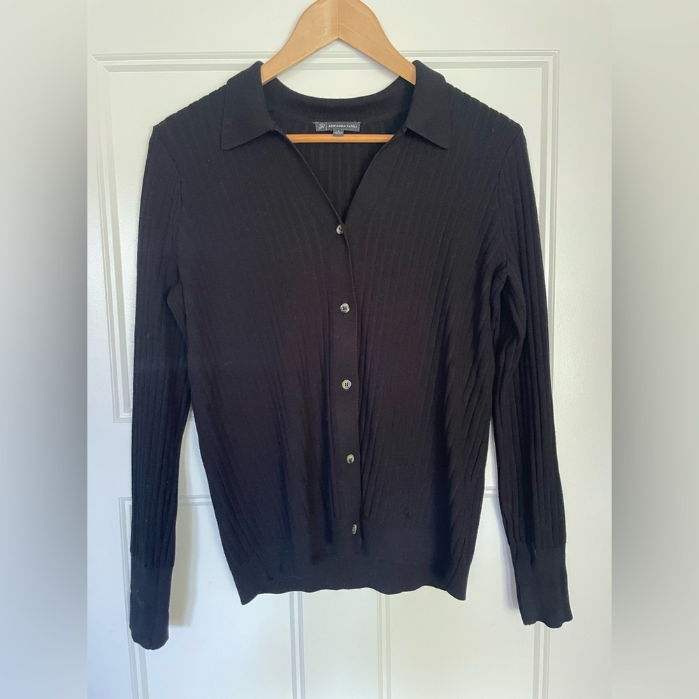 Adrianna Papell Black Knit Sweater